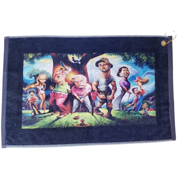 Devant Other - Devant "Caddy Shack" DAVID O'KEEFE Pop Culture Icons Golf Towel w/ Metal Clip